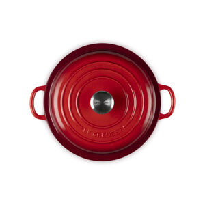 Le Creuset Signature Cerise Shallow Casserole 22cm